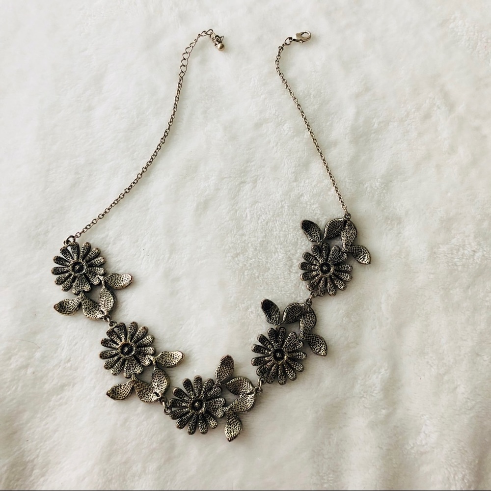 Simulated Crystal Bib Statement Necklace - image 3